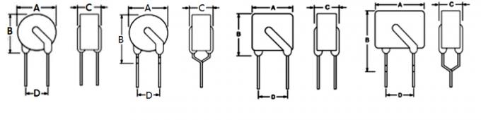 광선 납을 첨가하는 시리즈 PTC 열 신관, 재시동할 수 있는 자동 신관 250V 0.02A-2A